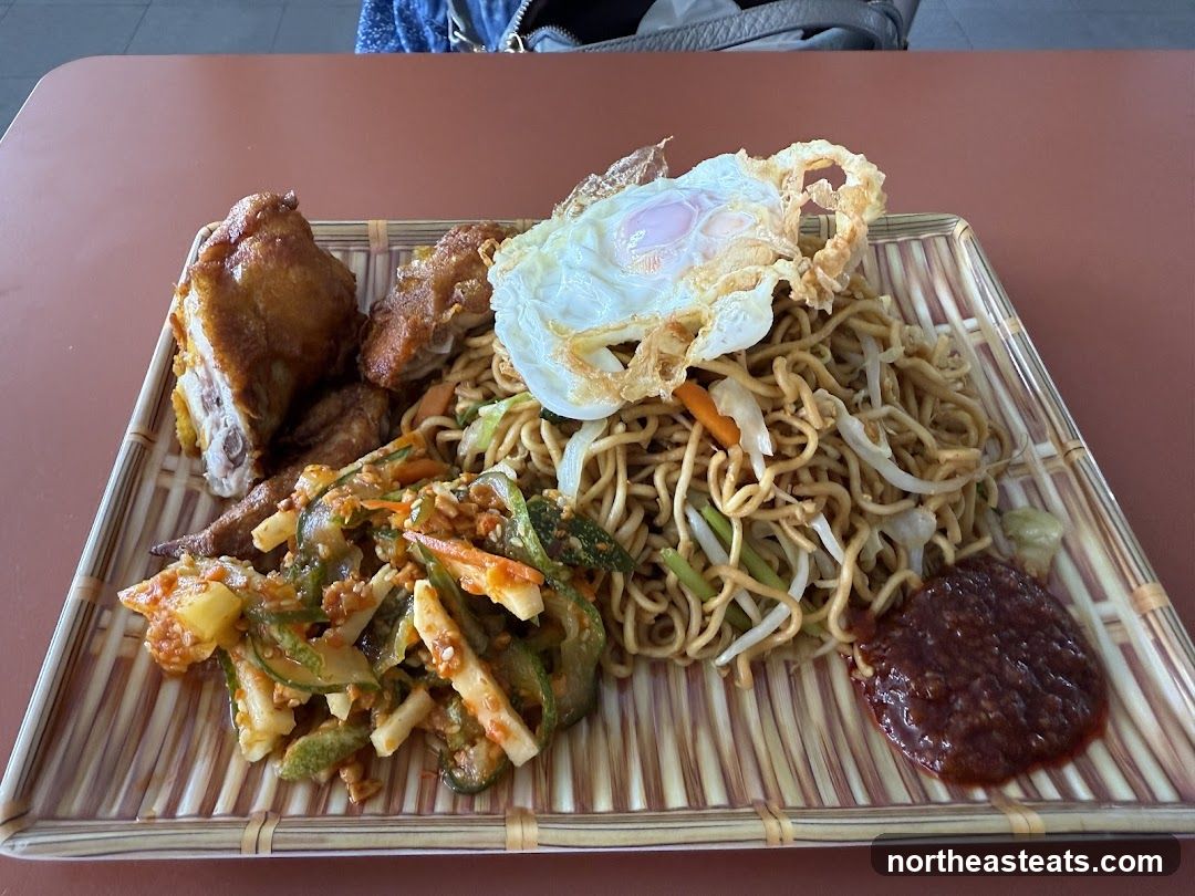 Fried Chicken and Noodles
