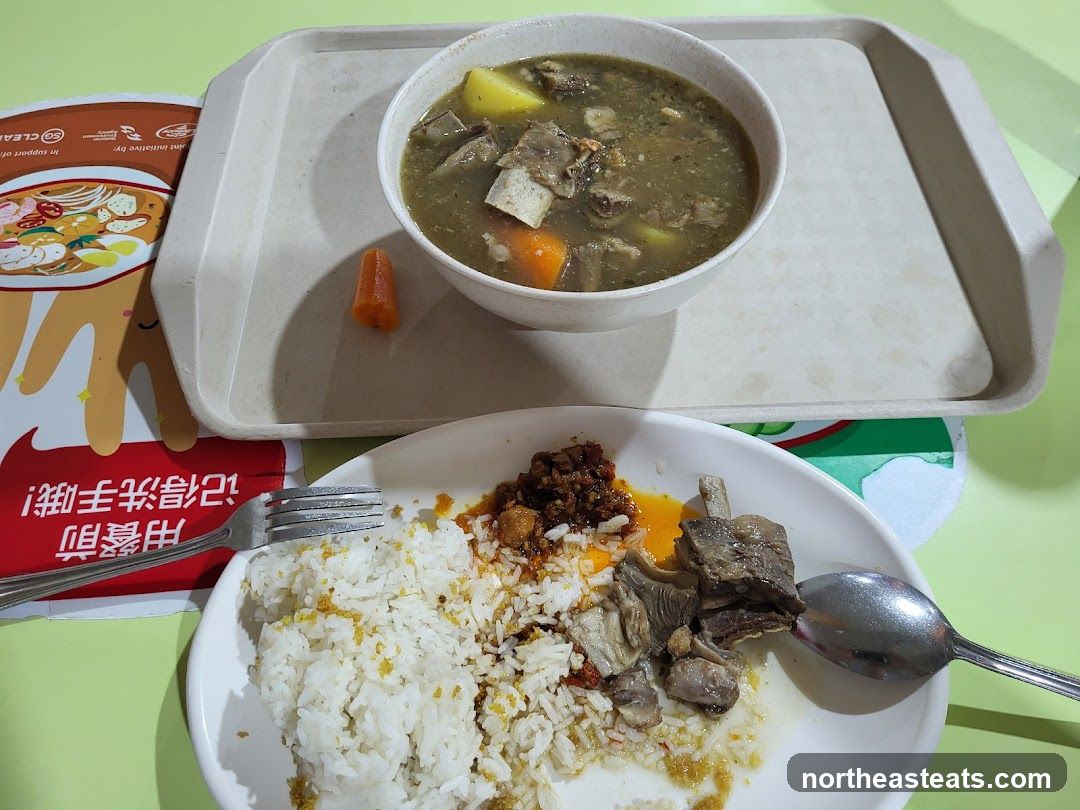 Meal with Soup and Rice