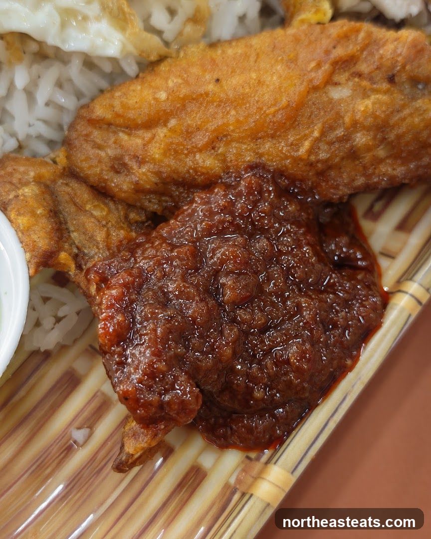 Fried Chicken with Rice and Sambal