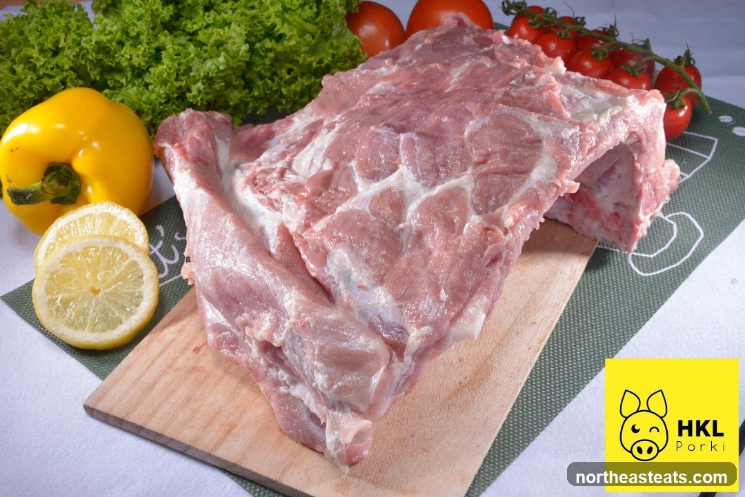 Raw Pork Ribs with Vegetables
