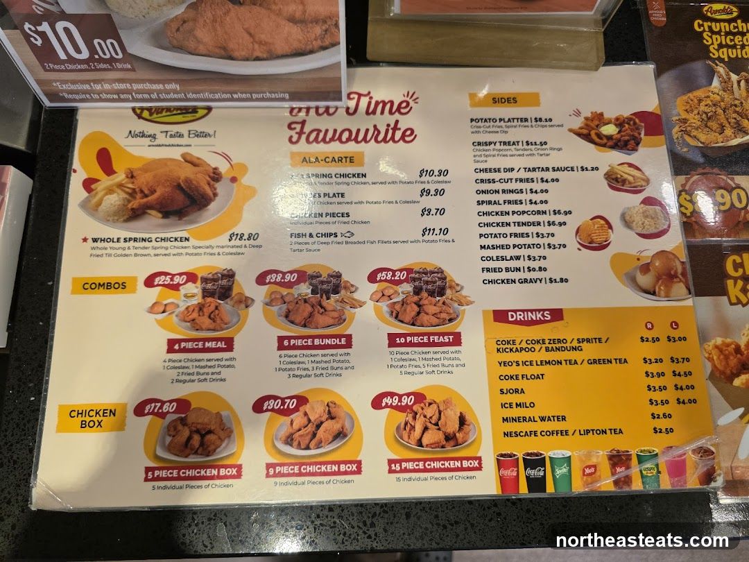 Arnold's Fried Chicken Menu