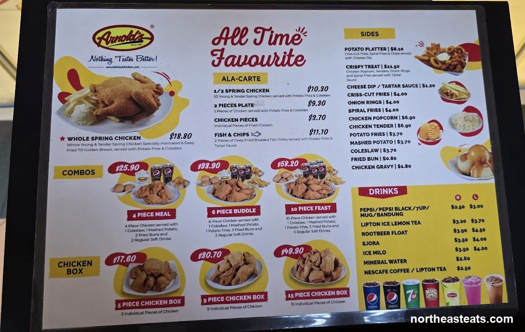 Arnold's All Time Favourite Menu