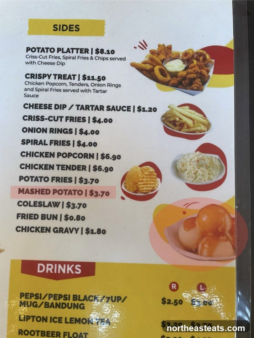 Sides and Drinks Menu
