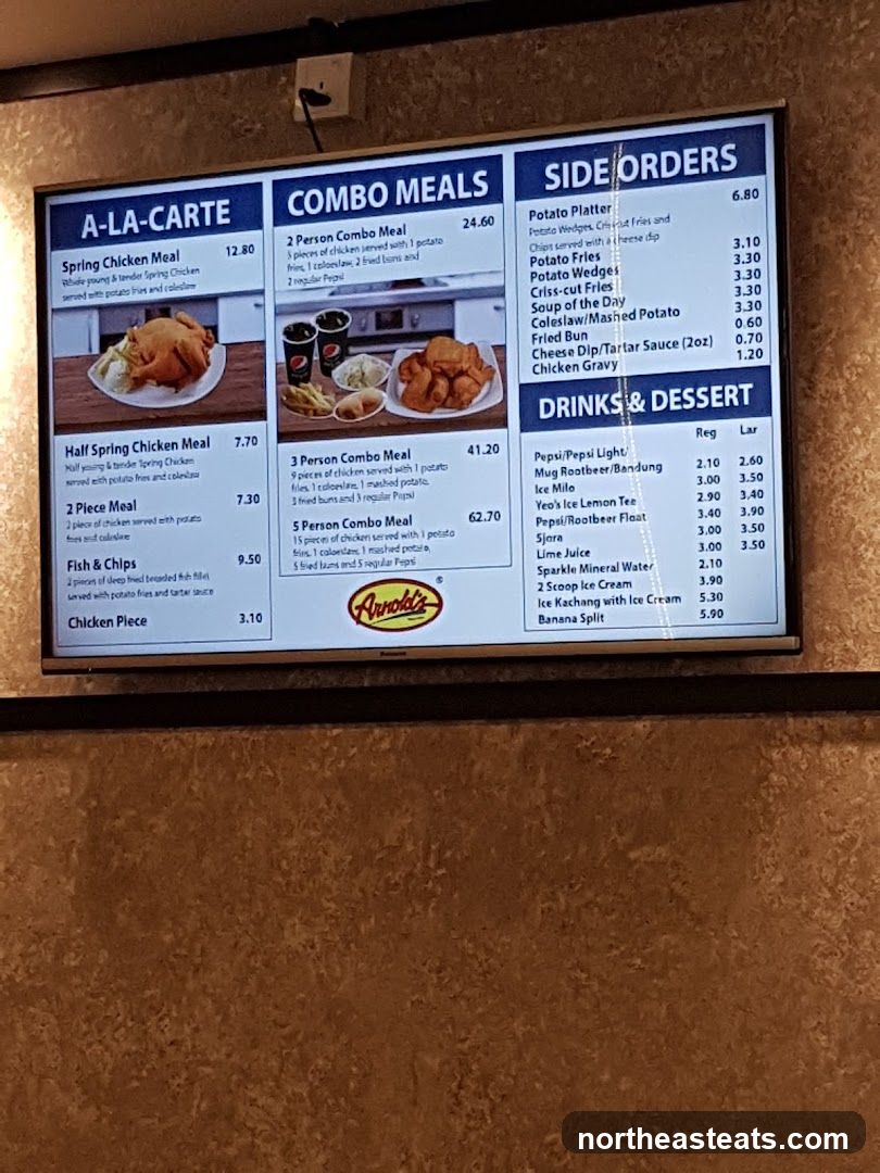 Arnold's Menu