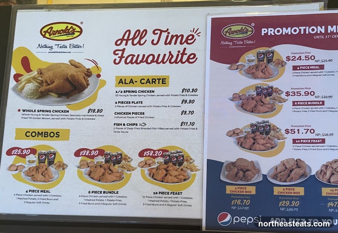 Arnold's Menu