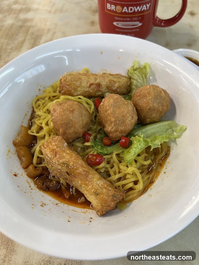 Noodles with Fried Items