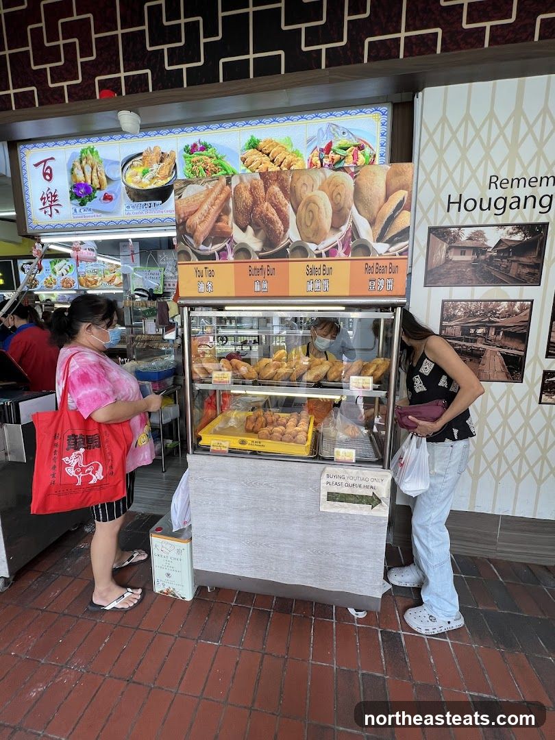 Food Stall with Displayed Buns