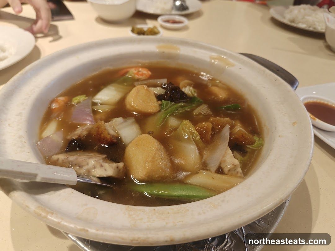Claypot Dish with Tofu and Shrimp