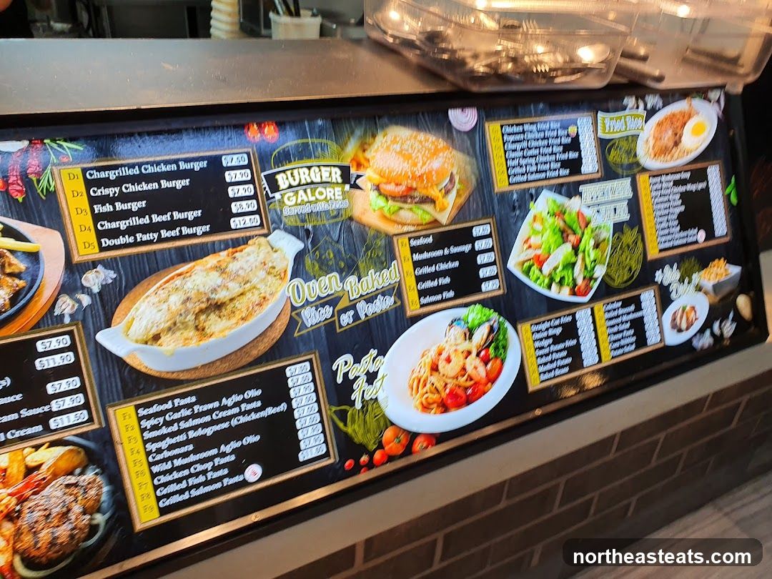 Burger Galore Menu