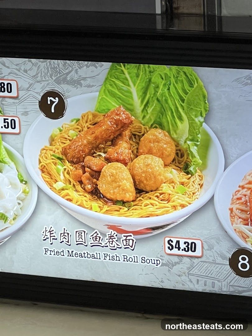 Fried Meatball Fish Roll Soup
