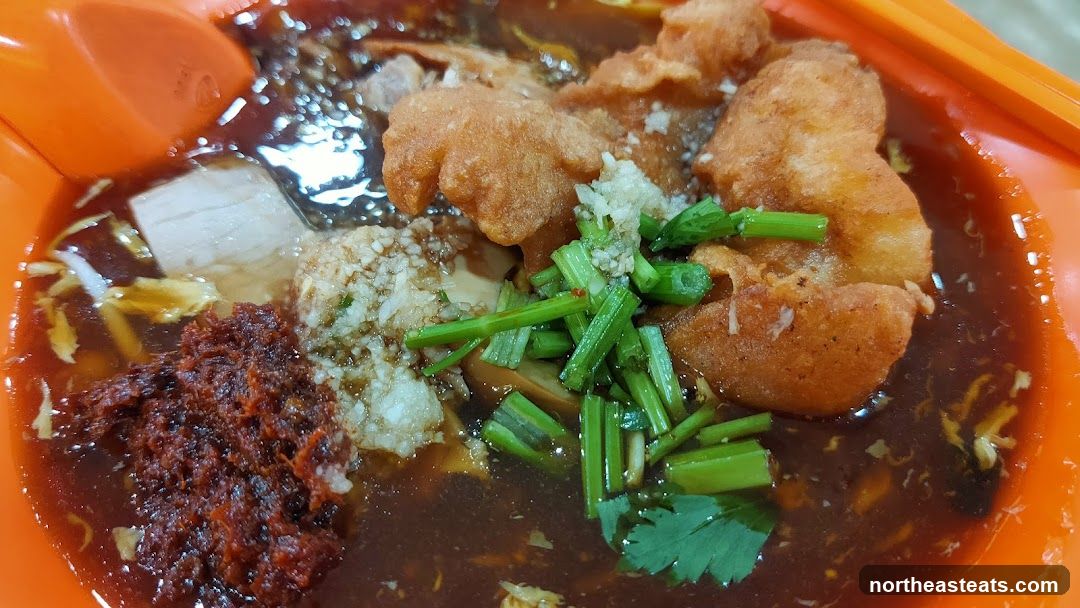 Noodle Soup with Fried Dough and Chili Paste