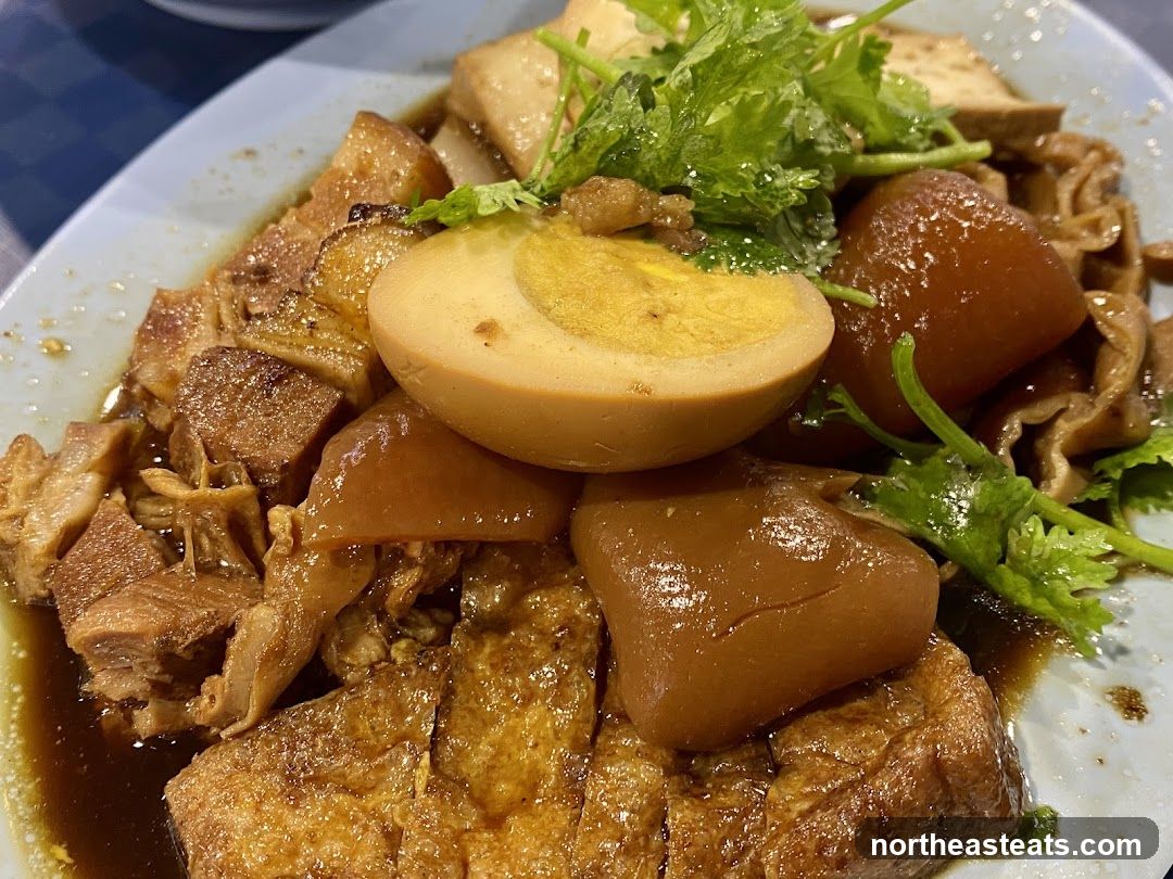Braised Pork Belly with Egg and Tofu