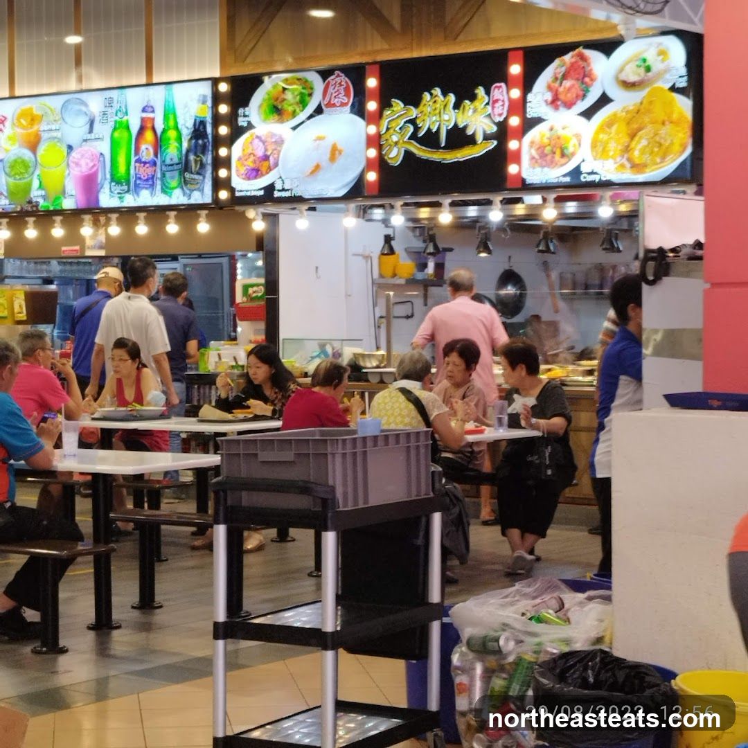 Food court with diners