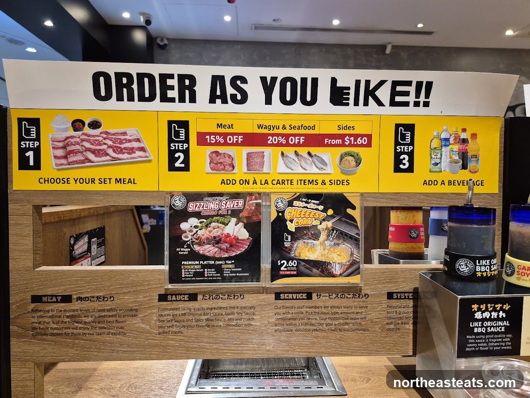 Order as You Like Menu