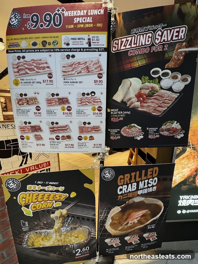 Yakiniku Lunch and Dinner Specials