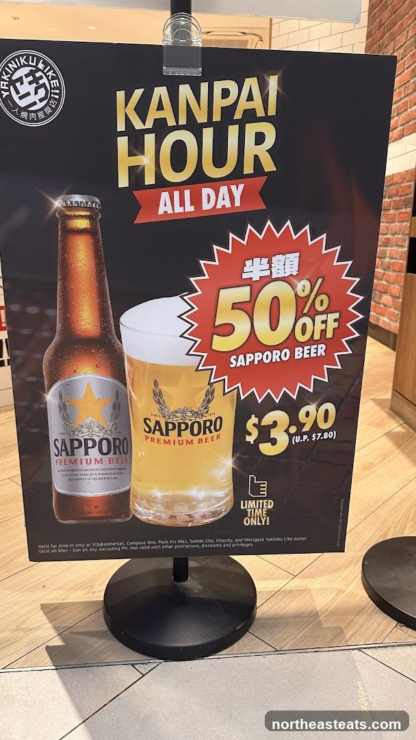 Kanpai Hour All Day Sapporo Beer Promotion
