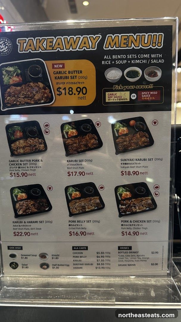 TAKEAWAY MENU!!