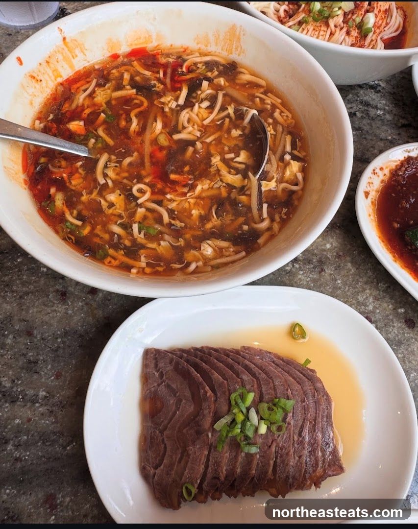 Sichuan Hot and Sour Soup and Sliced Beef