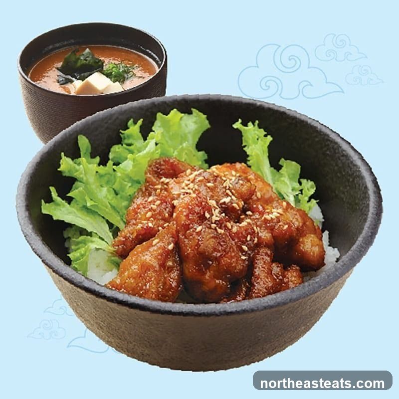 Chicken Teriyaki Bowl with Miso Soup