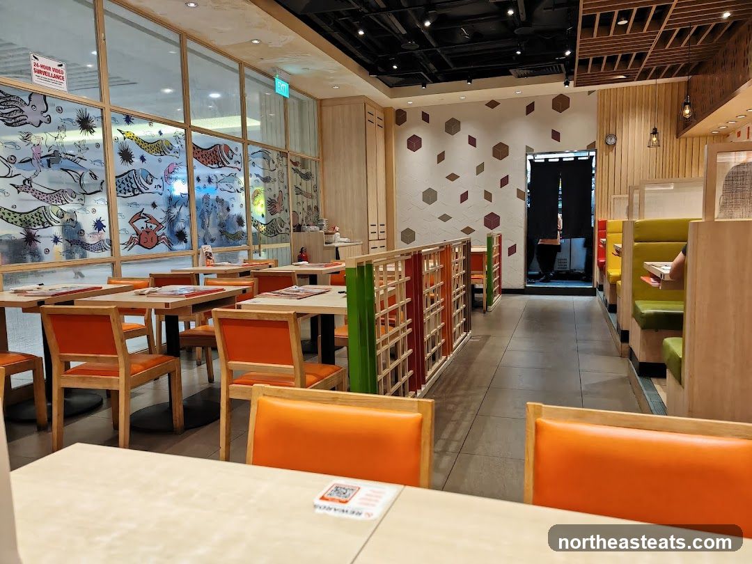 Restaurant Interior with Japanese-Inspired Decor