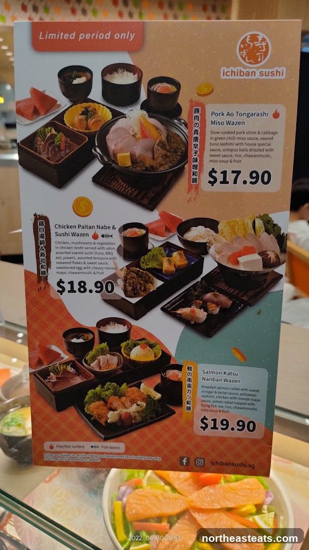 Ichiban Sushi Limited Period Menu