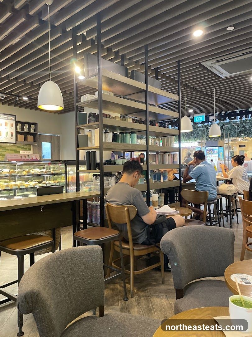 Cafe Interior with Patrons