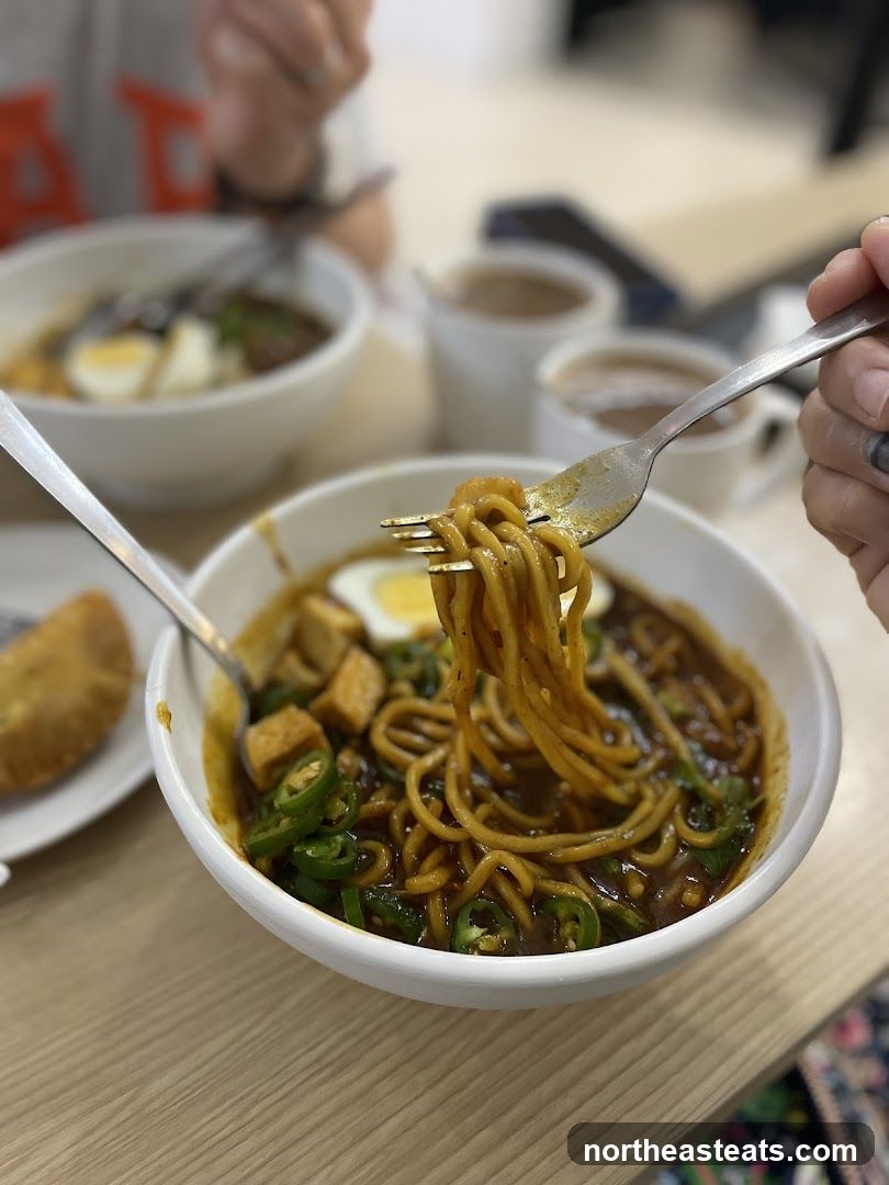 Noodle Soup with Egg and Jalapenos