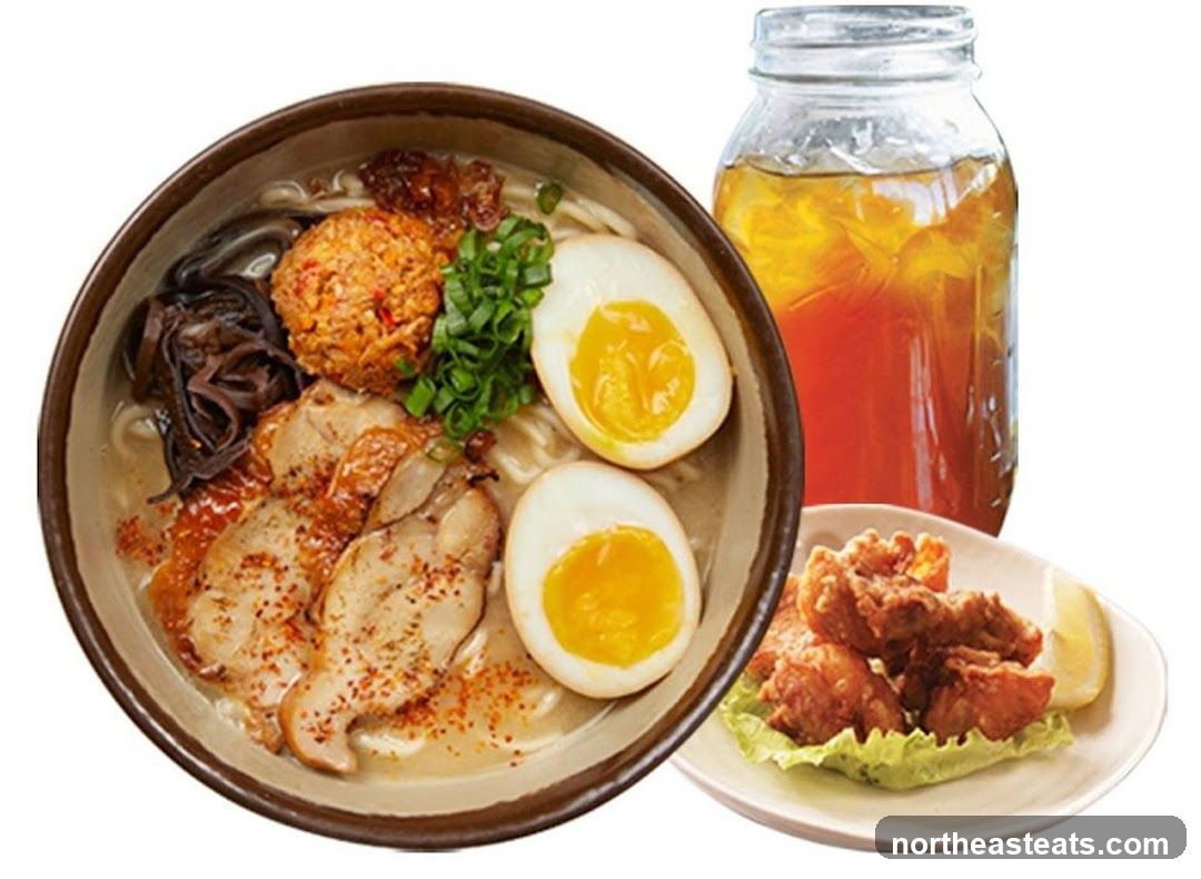 Ramen Meal with Drink and Fried Chicken