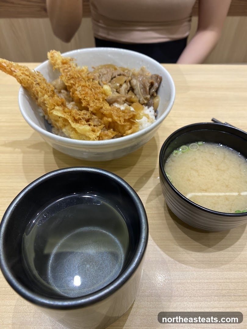 Donburi with Tempura and Beef