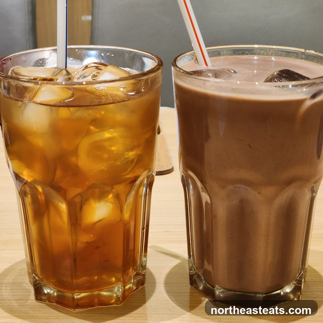 Two iced drinks