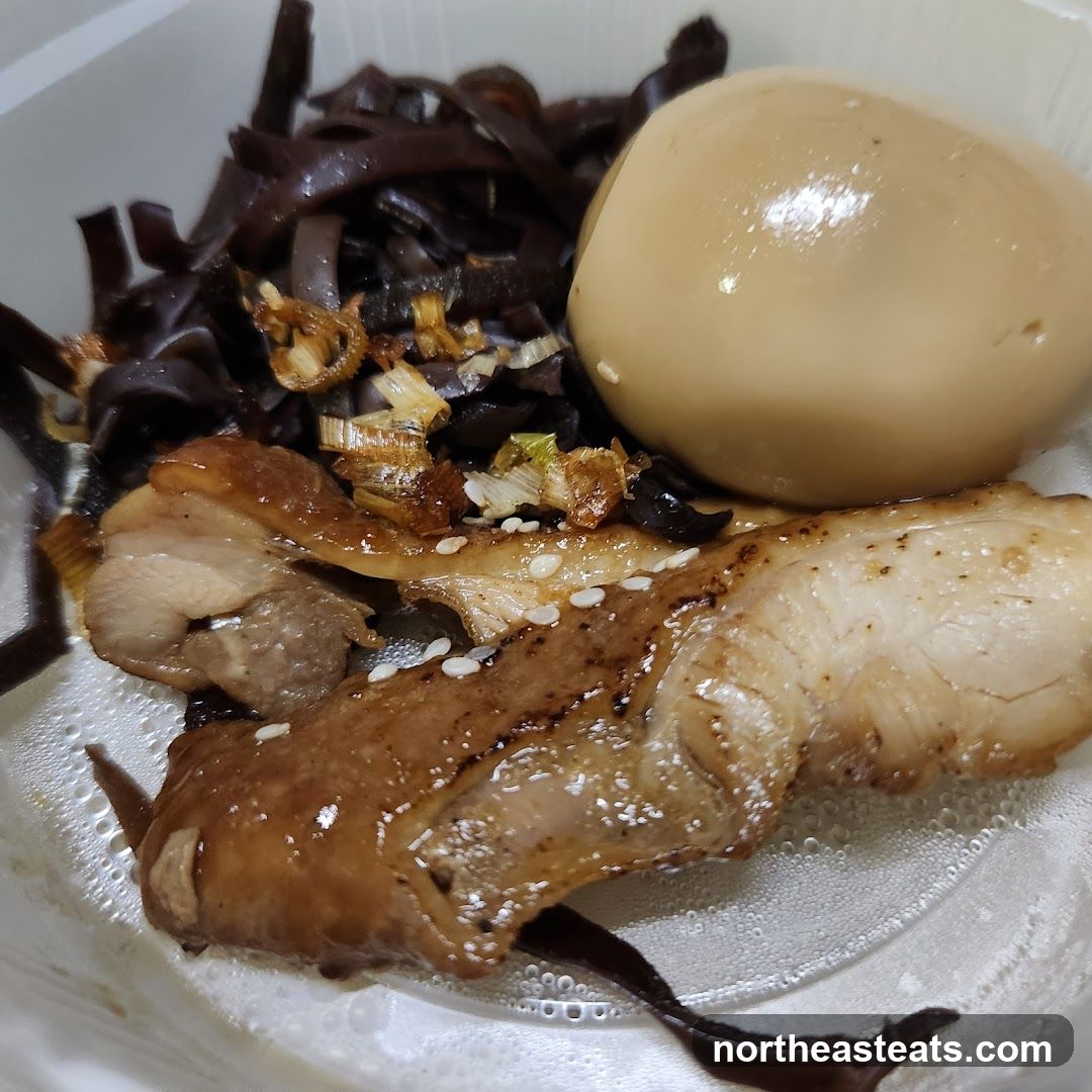 Braised Pork Belly with Egg and Wood Ear Mushrooms