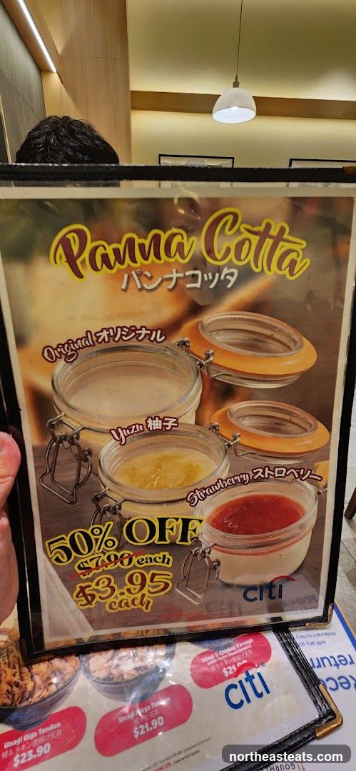 Panna Cotta Menu