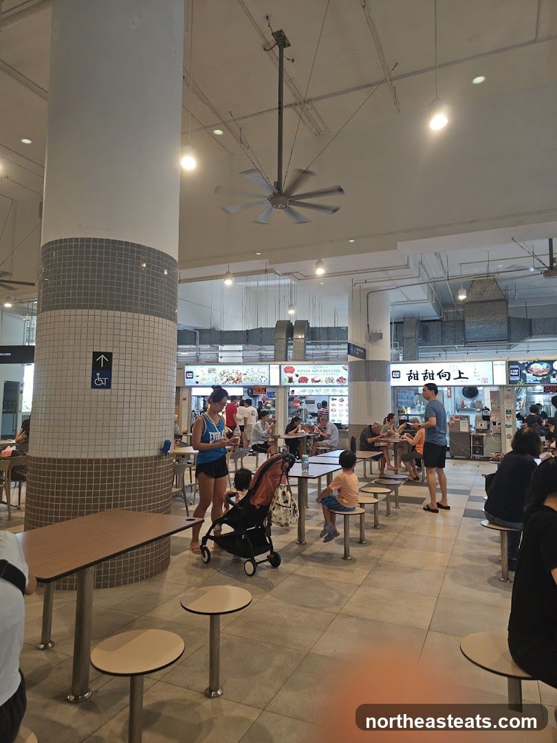 Food court with diners