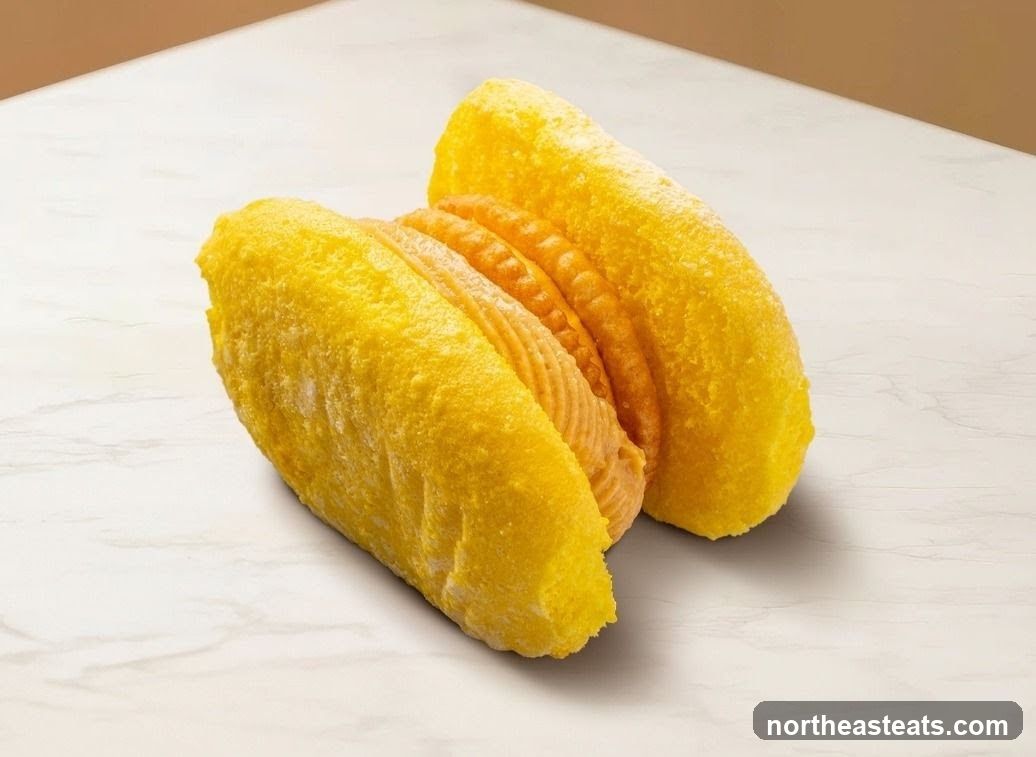 Yellow Pastry with Orange Filling