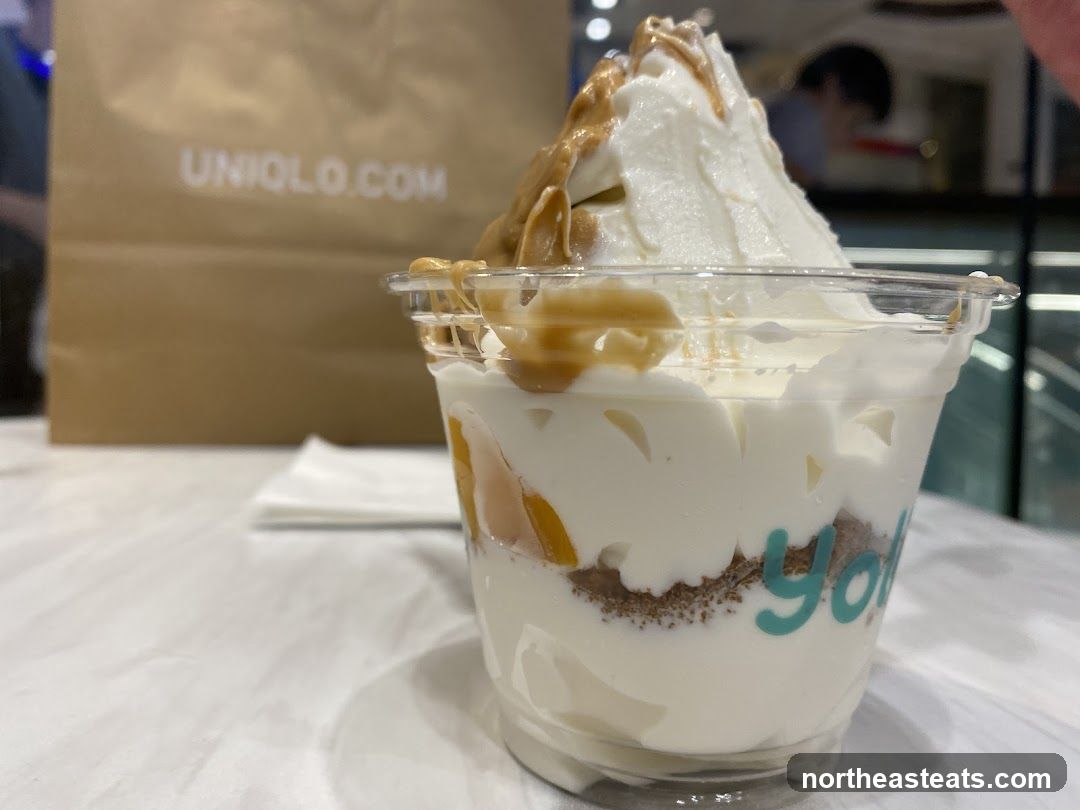 Yogurt Parfait with Caramel Drizzle