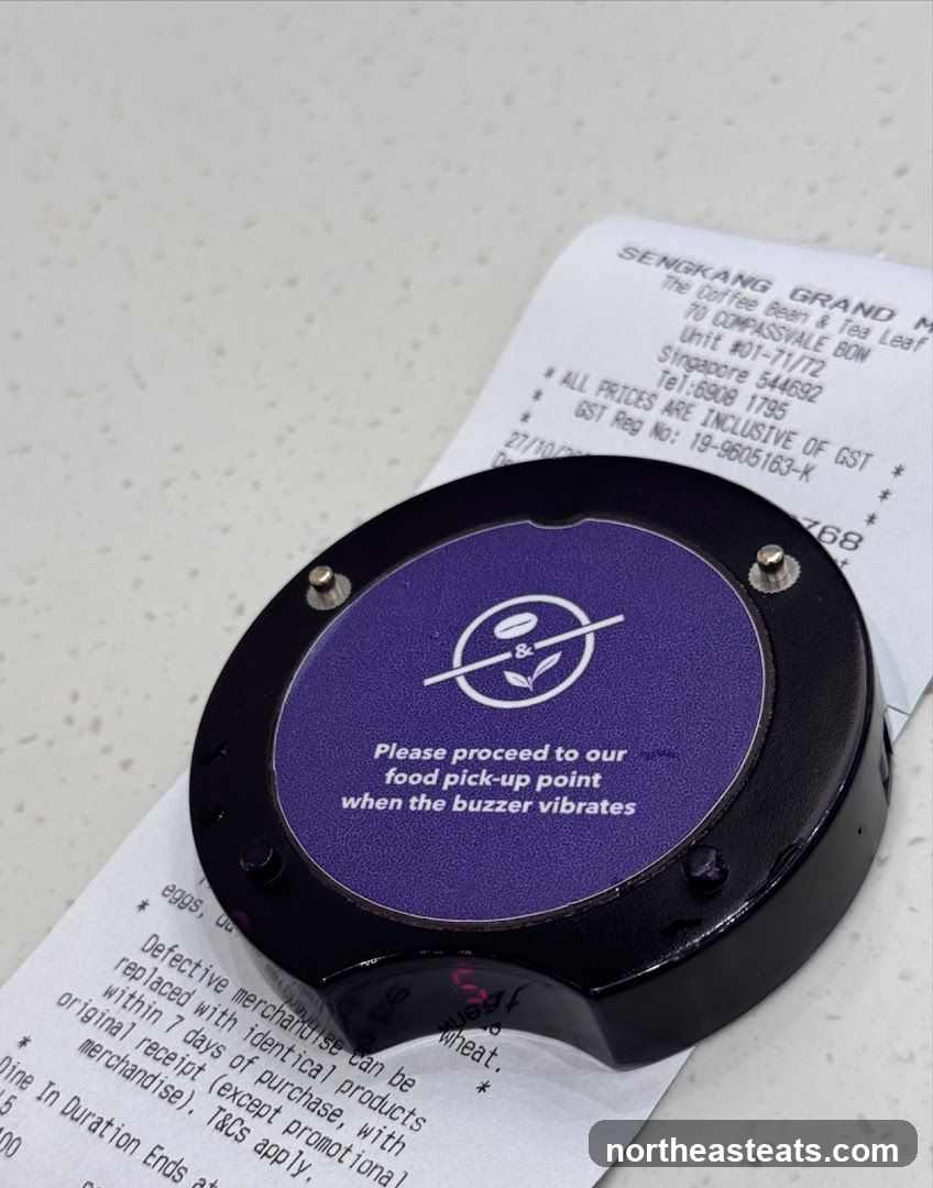 Food Buzzer and Receipt