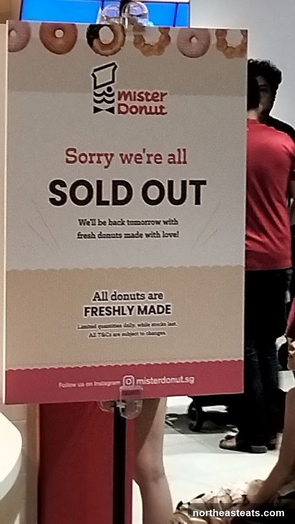 Mister Donut Sold Out Sign