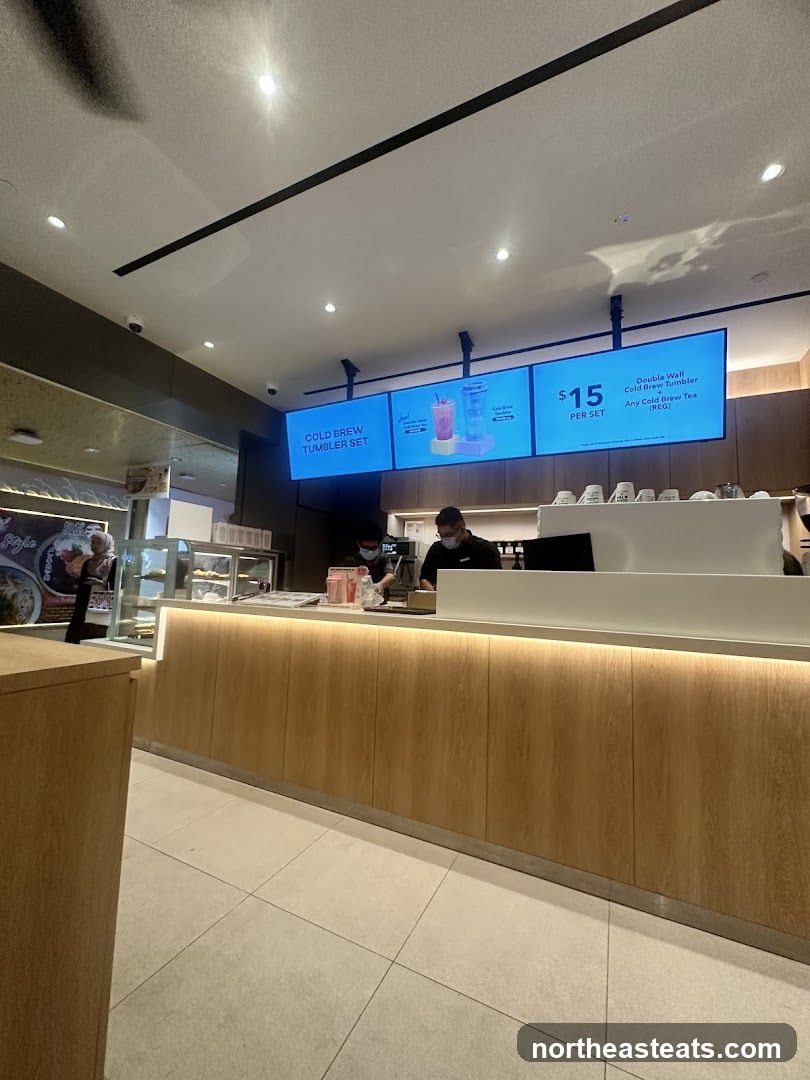 Cafe Counter with Digital Menu
