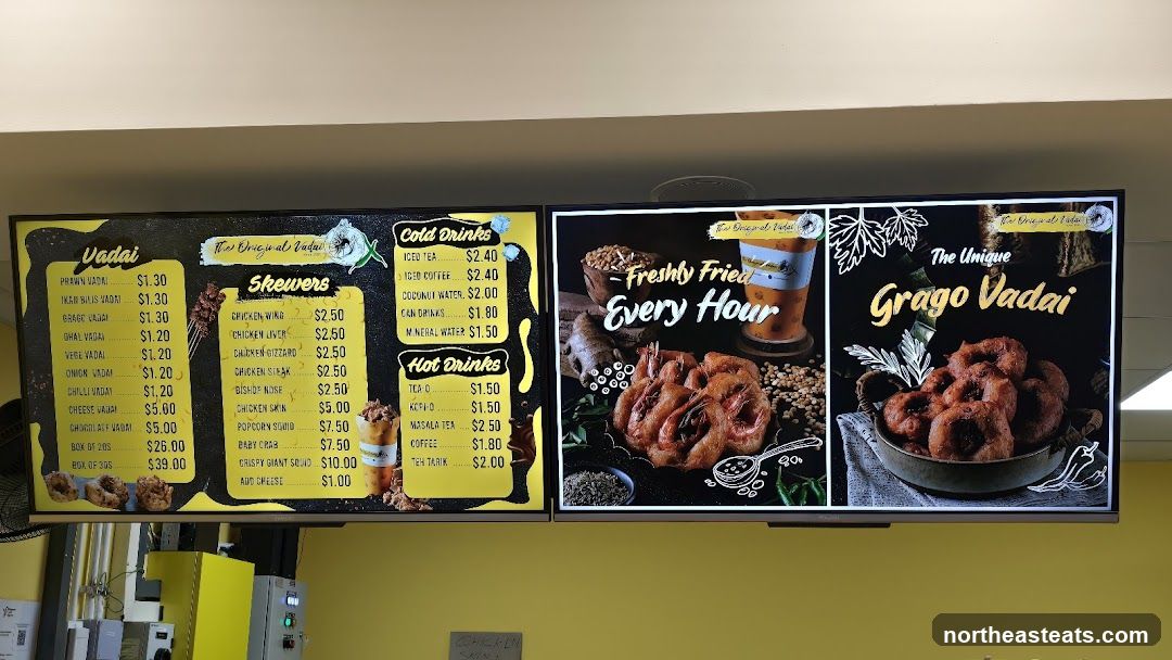 The Original Vadai Menu
