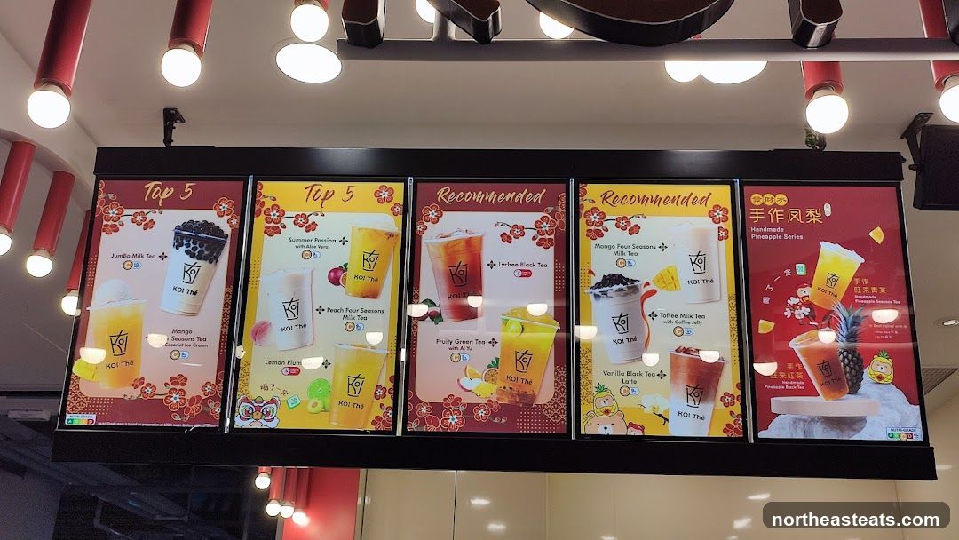 KOI Thé Menu