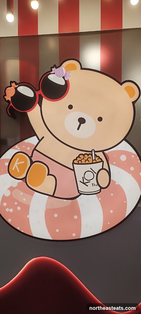 Cartoon Bear with Boba Tea