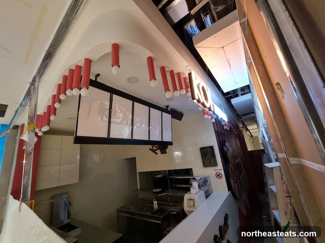 Interior of a food establishment under construction