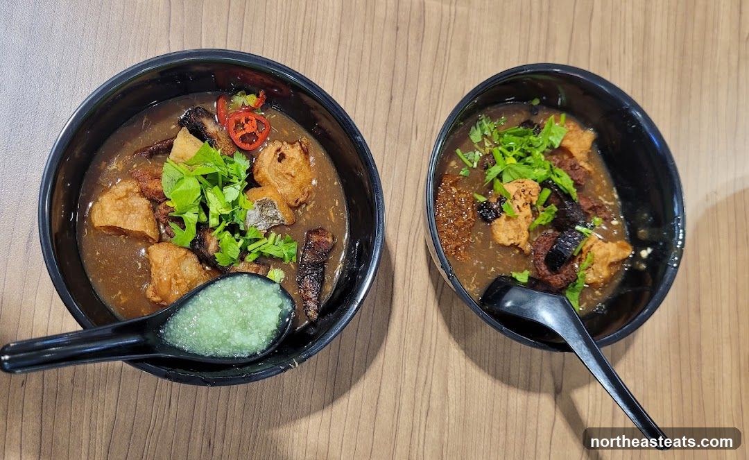 Two bowls of food