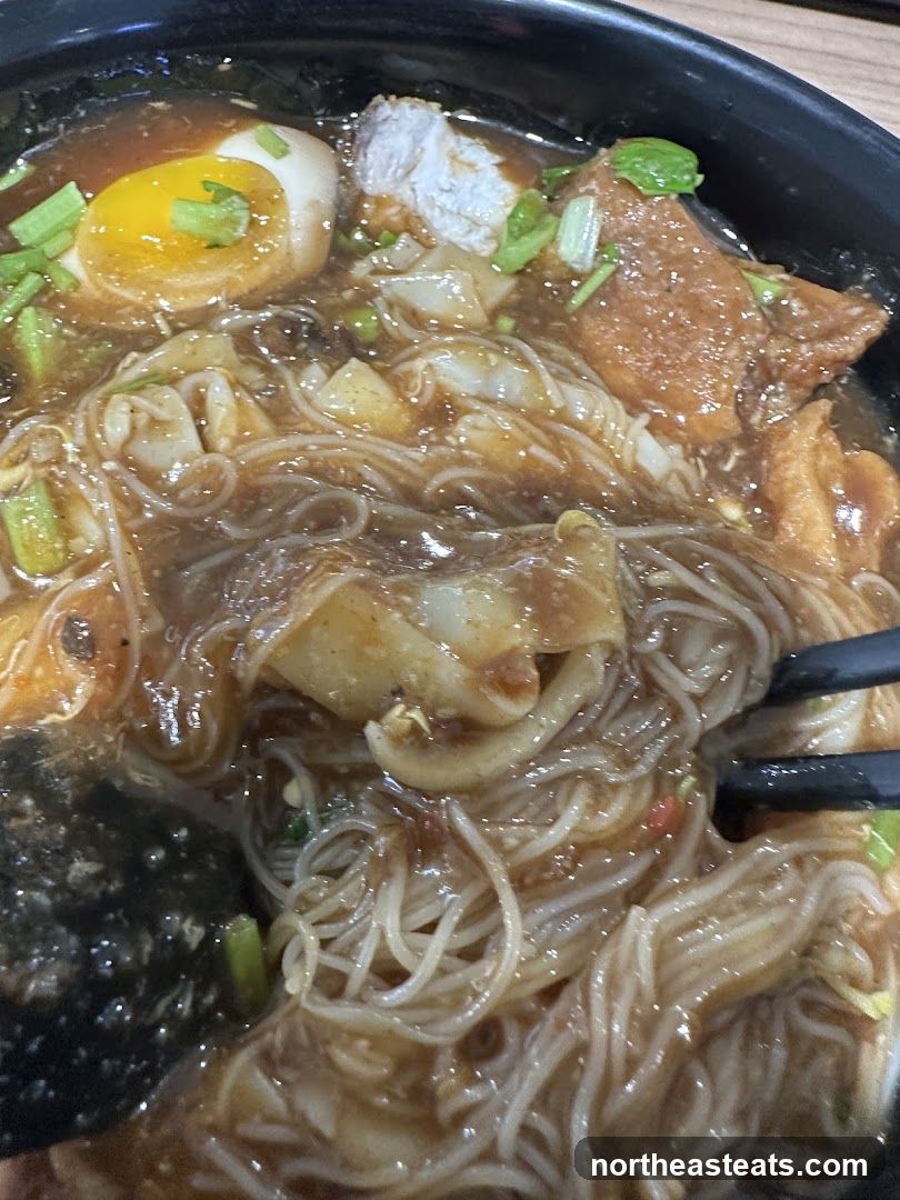 Noodle Soup with Egg and Meat