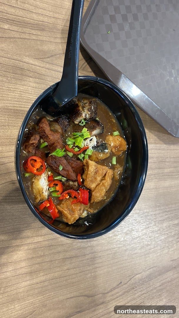 Bowl of Braised Pork Belly and Tofu