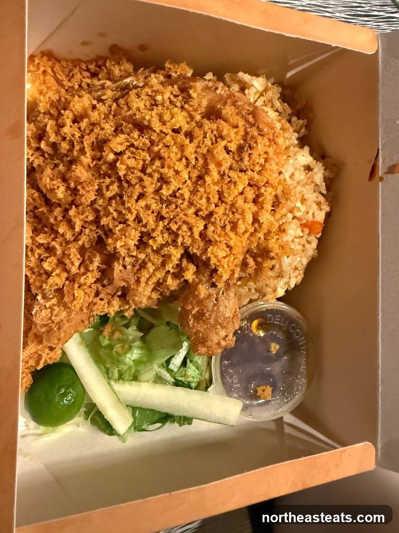 Fried Chicken and Rice Meal
