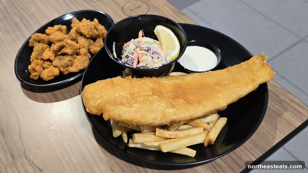 Fish and Chips with Popcorn Chicken