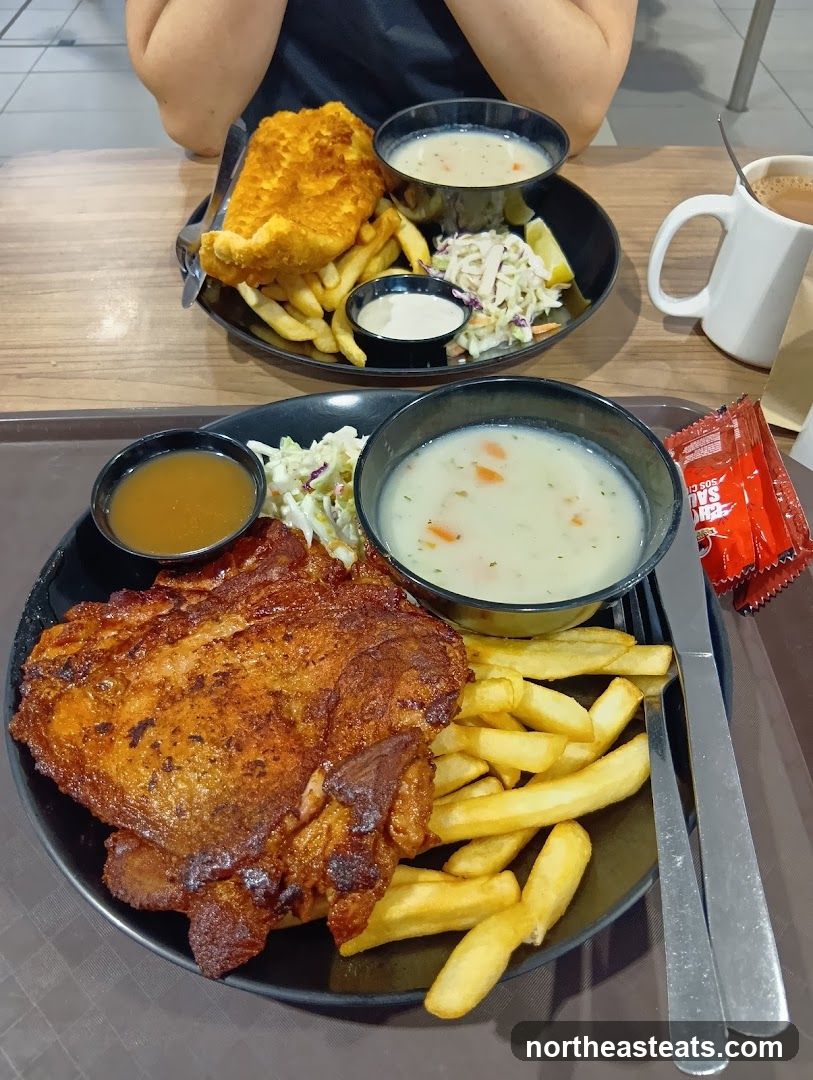Two Meals with Fries and Soup