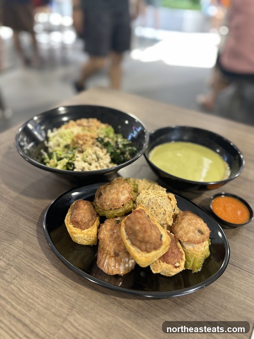 Assorted Fried Delicacies with Soup and Rice
