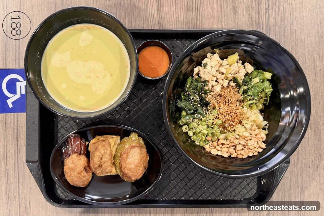 Meal Tray with Soup, Noodles, and Sides